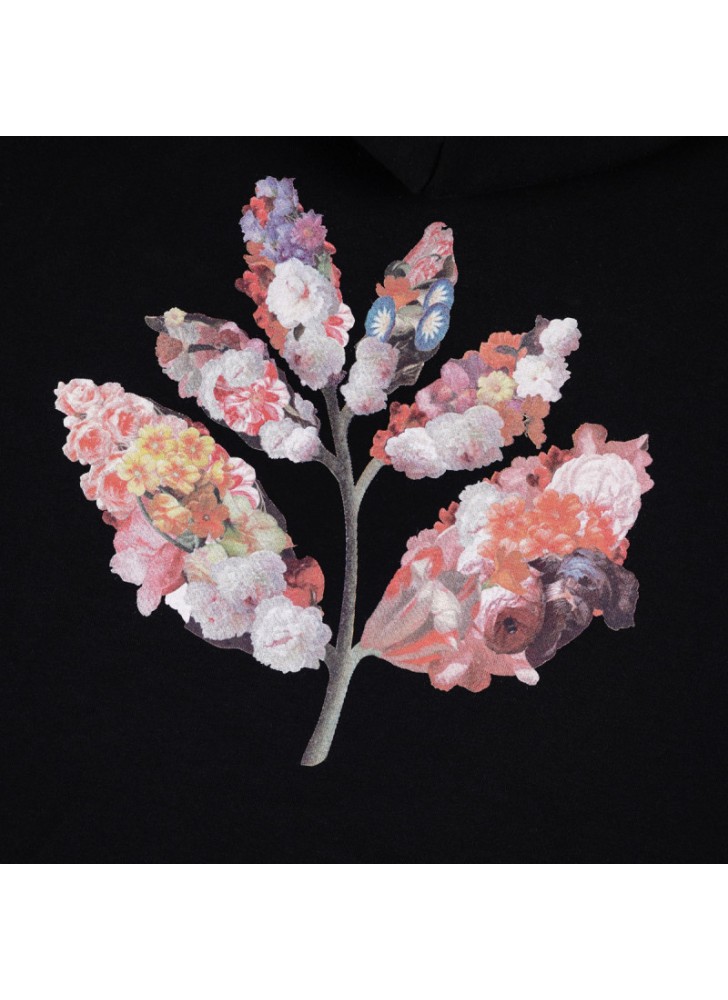 magenta  flower hoodie