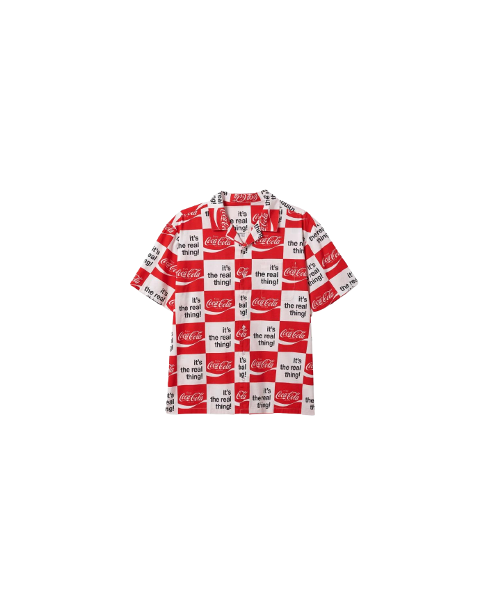 brixton x coca bunker patch shirt