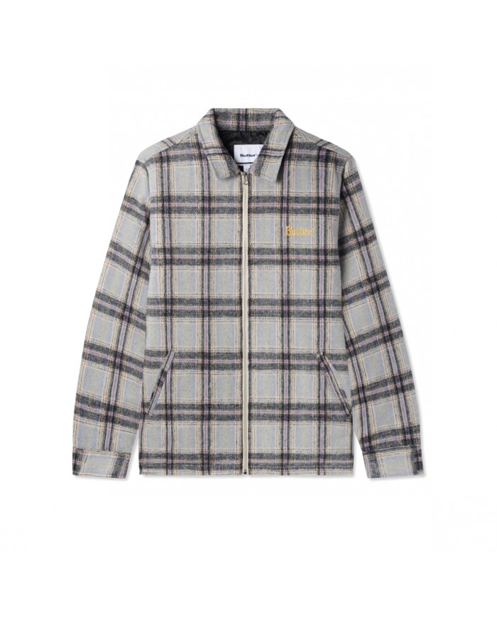 butter goods plaid zip jacket