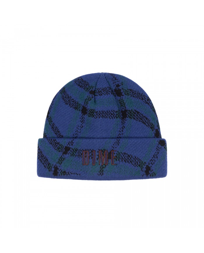 DIME Wavy Plaid Cuff Beanie