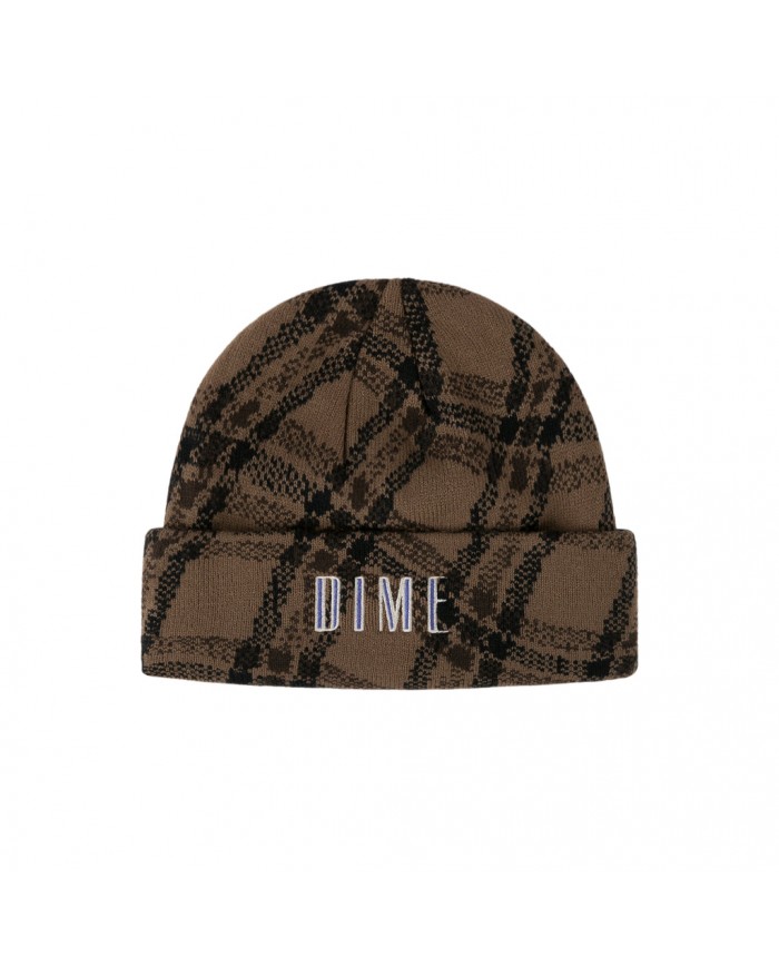 DIME Wavy Plaid Cuff Beanie