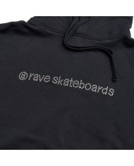 rave core logo hood black