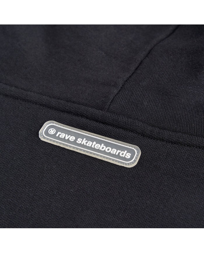 rave core logo hood black