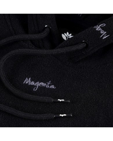 magenta loop fleece hood