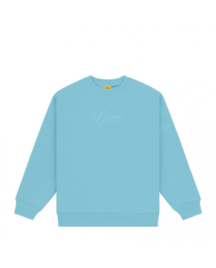 dime cursive logo crew