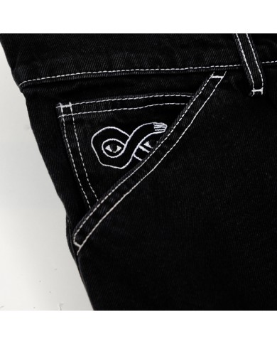 magenta OG denim long short black