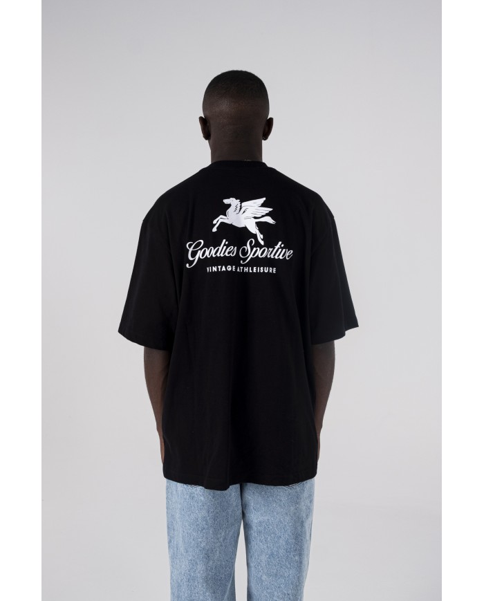 goodies sportive pegasus black tee