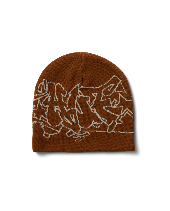 HUF outline skull beanie
