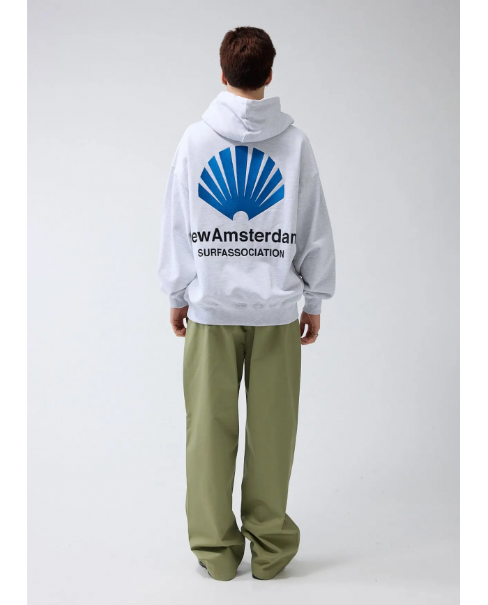 new amsterdam grey logo hoodie