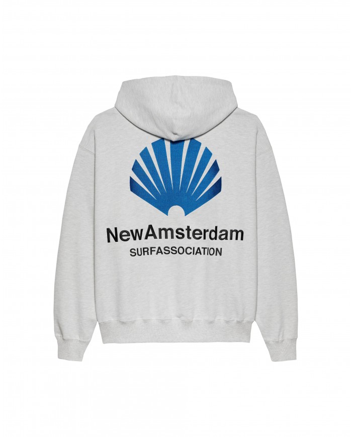 new amsterdam grey logo hoodie