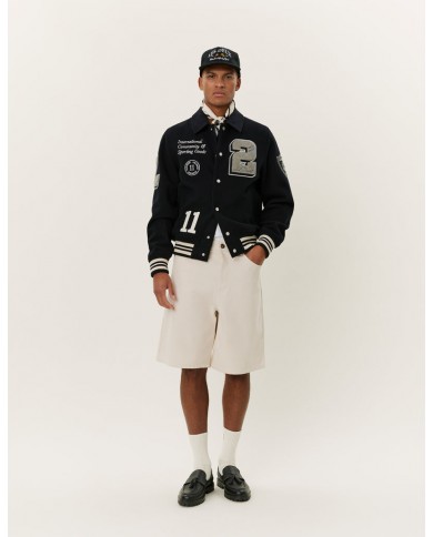 les deux wool varsity jacket