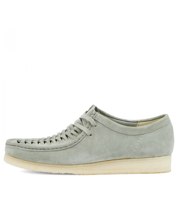 clarks wallabee weave sage suede