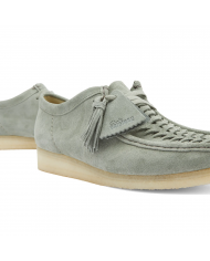 clarks wallabee weave sage suede