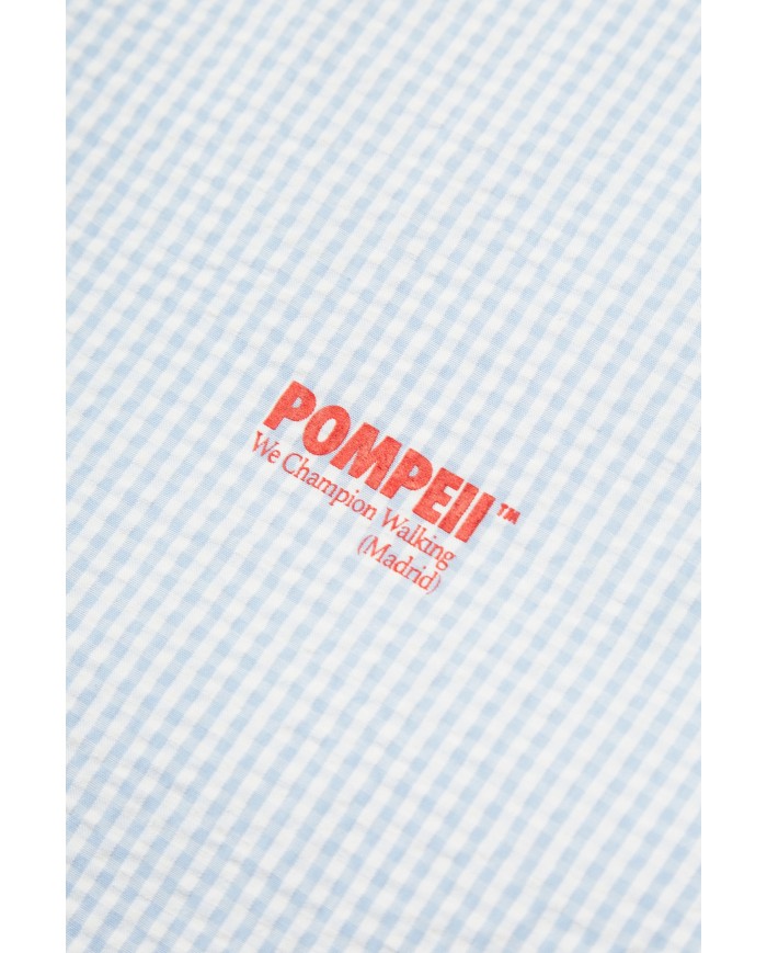 pompeii checked blue shirt