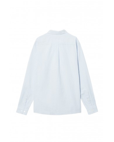 pompeii checked blue shirt