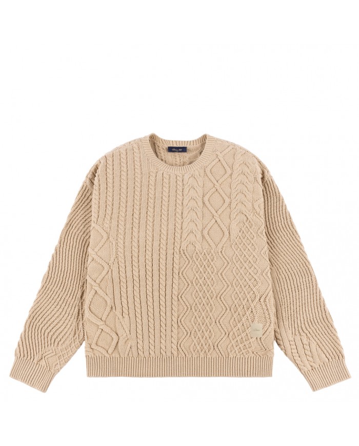 DIME mixed cable knit