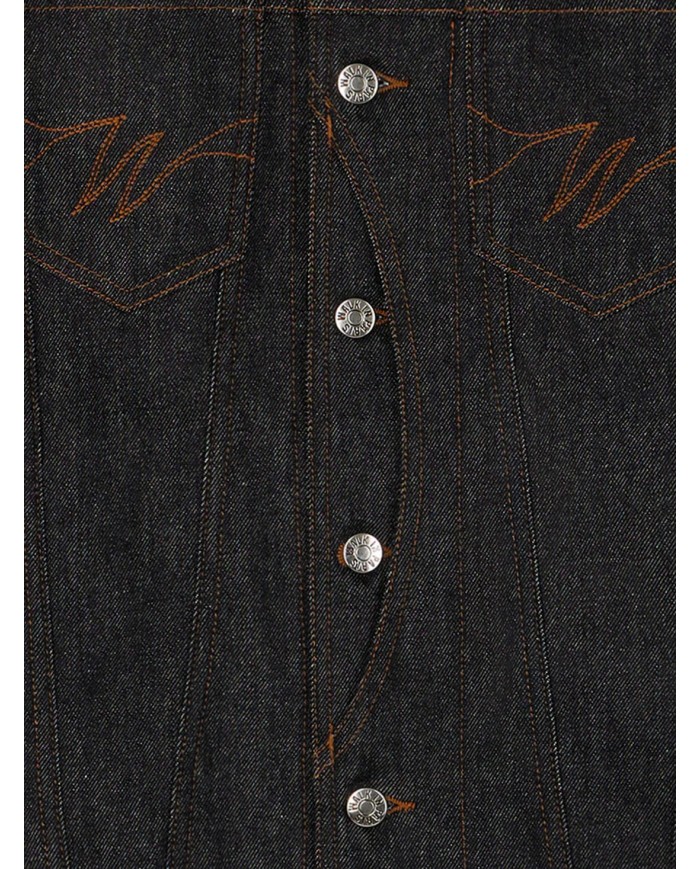 walk in paris fitted indigo jacket