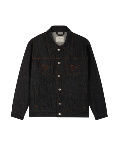 walk in paris fitted indigo jacket