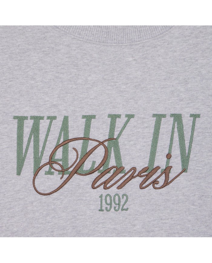 walk in paris wip logo grey crew