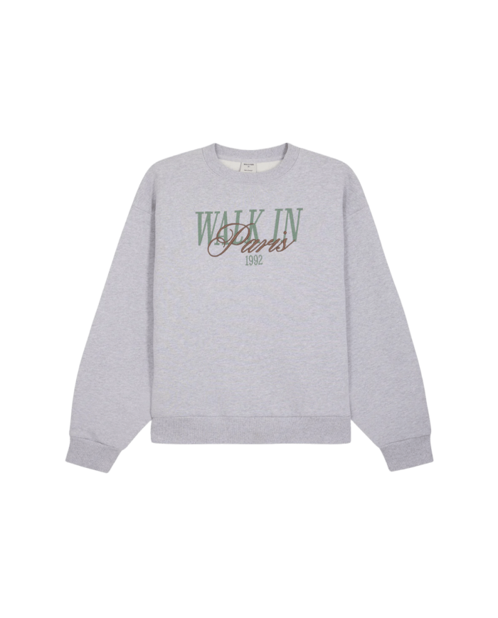 walk in paris wip logo grey crew