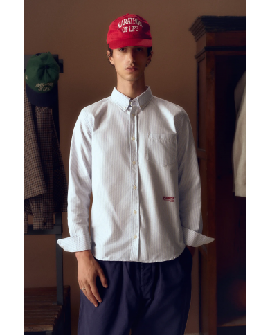 Pompeii stripe oxford shirt